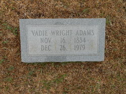 Vadie <I>Wright</I> Adams 
