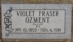 Violet “Vi” <I>Frazer</I> Ozment 