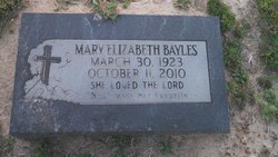 Mary Elizabeth <I>Hurd</I> Bayles 