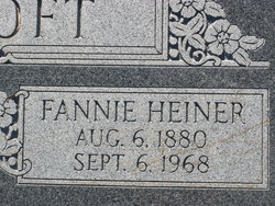Fannie <I>Heiner</I> Croft 