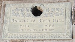 Ralphetta Ruth <I>Howard</I> Hill 
