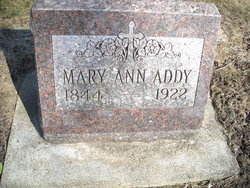 Mary Ann <I>Rhodes</I> Addy 