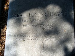 Sarah <I>Foster</I> Hayne 