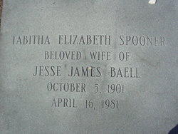 Tabitha Elizabeth <I>Spooner</I> Baell 