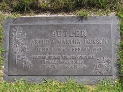 Arvilla Martha <I>Jackson</I> Butler 