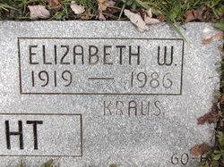 Elizabeth W. <I>Kraus</I> Albright 