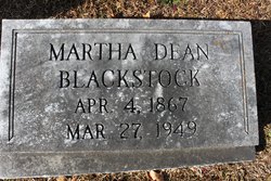 Martha <I>Dean</I> Blackstock 