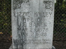 Elizabeth Jane “Lizzie” <I>Holly</I> Baker 