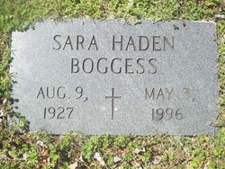 Sara <I>Haden</I> Boggess 