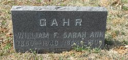 Sarah Anna <I>Lusher</I> Gahr 