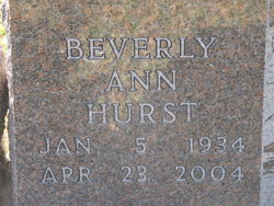 Beverly Ann <I>Hurst</I> Bland 