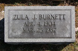 Zula <I>Johnson</I> Burnett 