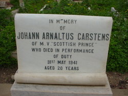 Apprentice Johann Arnaltus Carstens 