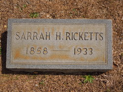Sarrah Henry <I>Robinson</I> Ricketts 