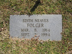 Edith Rose <I>Neaves</I> Folger 