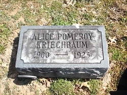 Alice M <I>Pomeroy</I> Kriechbaum 