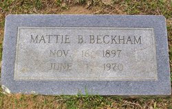 Mattie <I>Bass</I> Beckham 
