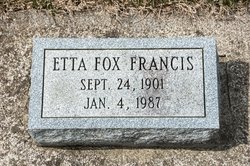 Etta Marie <I>Fox</I> Francis 