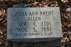 Julia Ann <I>Brent</I> Allen 