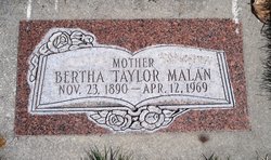 Bertha <I>Taylor</I> Malan 