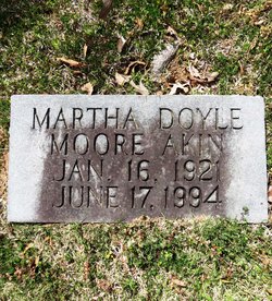 Martha Doyle <I>Moore</I> Akin 