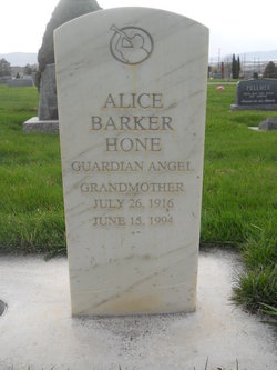 Alice <I>Barker</I> Hone 