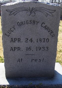 Lucy B <I>Grigsby</I> Carver 