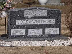 Dorothy M <I>York</I> Whitford 