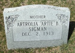 Artrolia “Artie” <I>Lemley</I> Sigman 