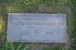 Mrs Frances H. <I>Mathieson</I> Anderson 