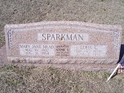 Mary Jane <I>Head</I> Sparkman 