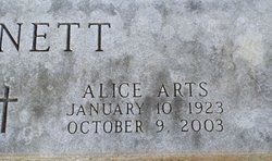 Alice Gertrude <I>Arts</I> Bennett 