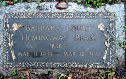 Barbara Louise “Babs” <I>Hemingway</I> Beam 