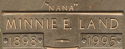 Minnie Elizabeth “Nana” <I>Land</I> Bacot 