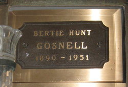 Bertie <I>Hunt</I> Gosnell 