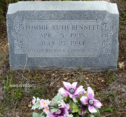 Tommie Ruth <I>Brown</I> Bennett 