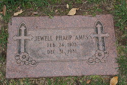Jewell Georgia <I>Williams</I> Phaup  Ames 