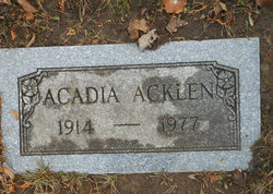 Acadia <I>Hillert</I> Acklen 