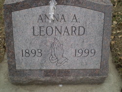 Anna Alverta “Annie” <I>Mathis</I> Leonard 