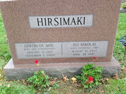 Gertrude <I>Aho</I> Hirsimaki 