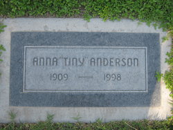 Anna Violet “Tiny” <I>Hughes</I> Anderson 