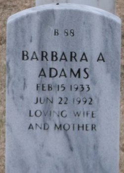 Barbara Ann <I>Hawkins</I> Adams 