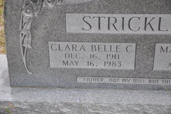 Clara Belle <I>Cox</I> Strickland 