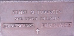 Ethel May <I>Miller</I> Tubergen 