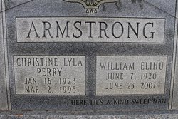 Christine Lyla <I>Perry</I> Armstrong 