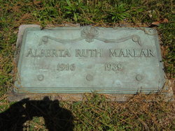 Alberta Ruth <I>Hooker</I> Marlar 