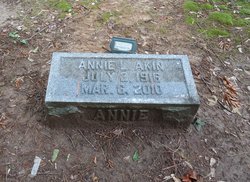 Annie Laurie <I>Atkins</I> Akin 