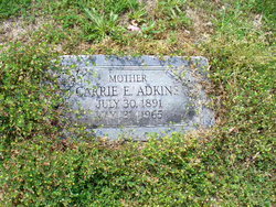Carrie Edwiner <I>Hayes</I> Adkins 