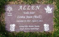 Leota Jean “Lodajean” <I>Ball</I> Allen 