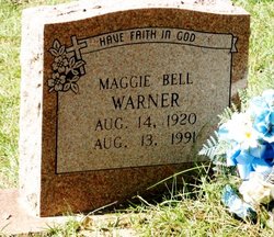 Maggie Aseline <I>Bell</I> Warner 